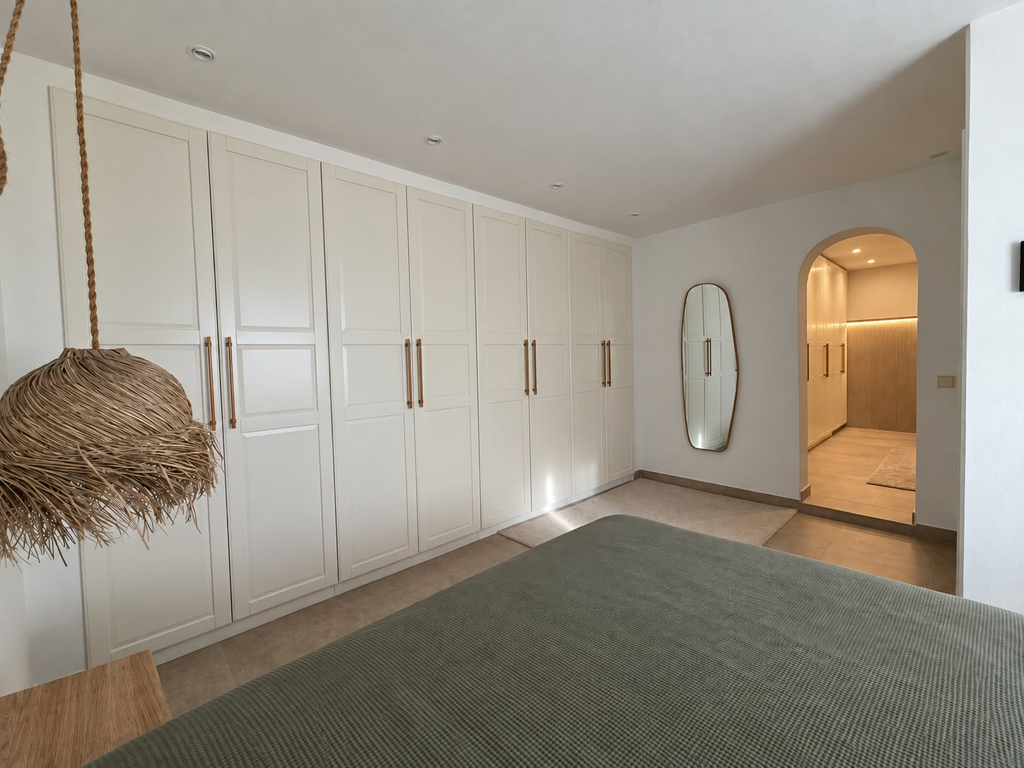 Bedroom with built-in wardrobes