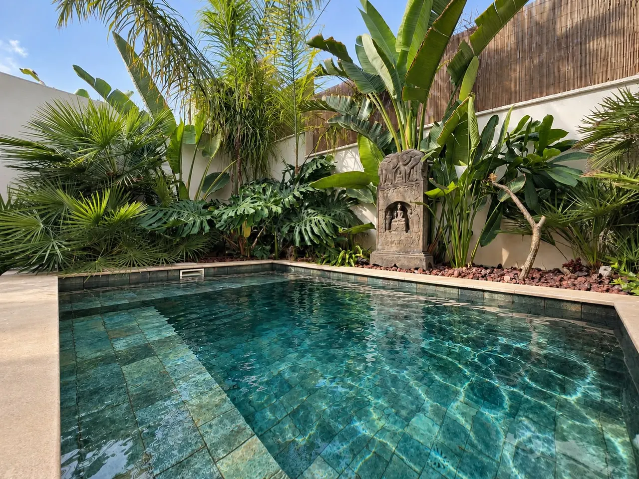 Piscine chauffée à eau salée
